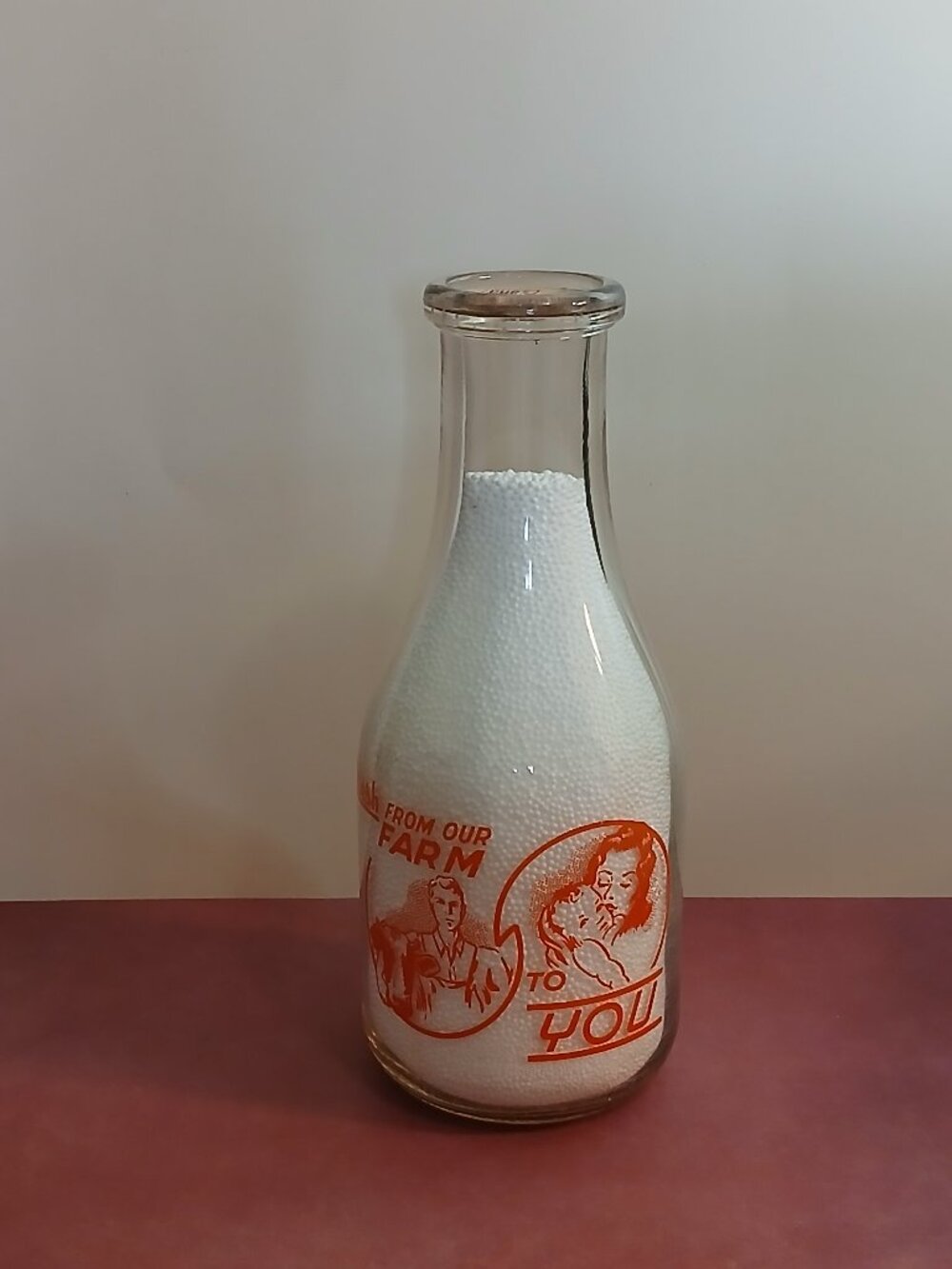 Superior Dairy Embossed & Pyroglazed Quart Milk Bottle - Pueblo, Colorado